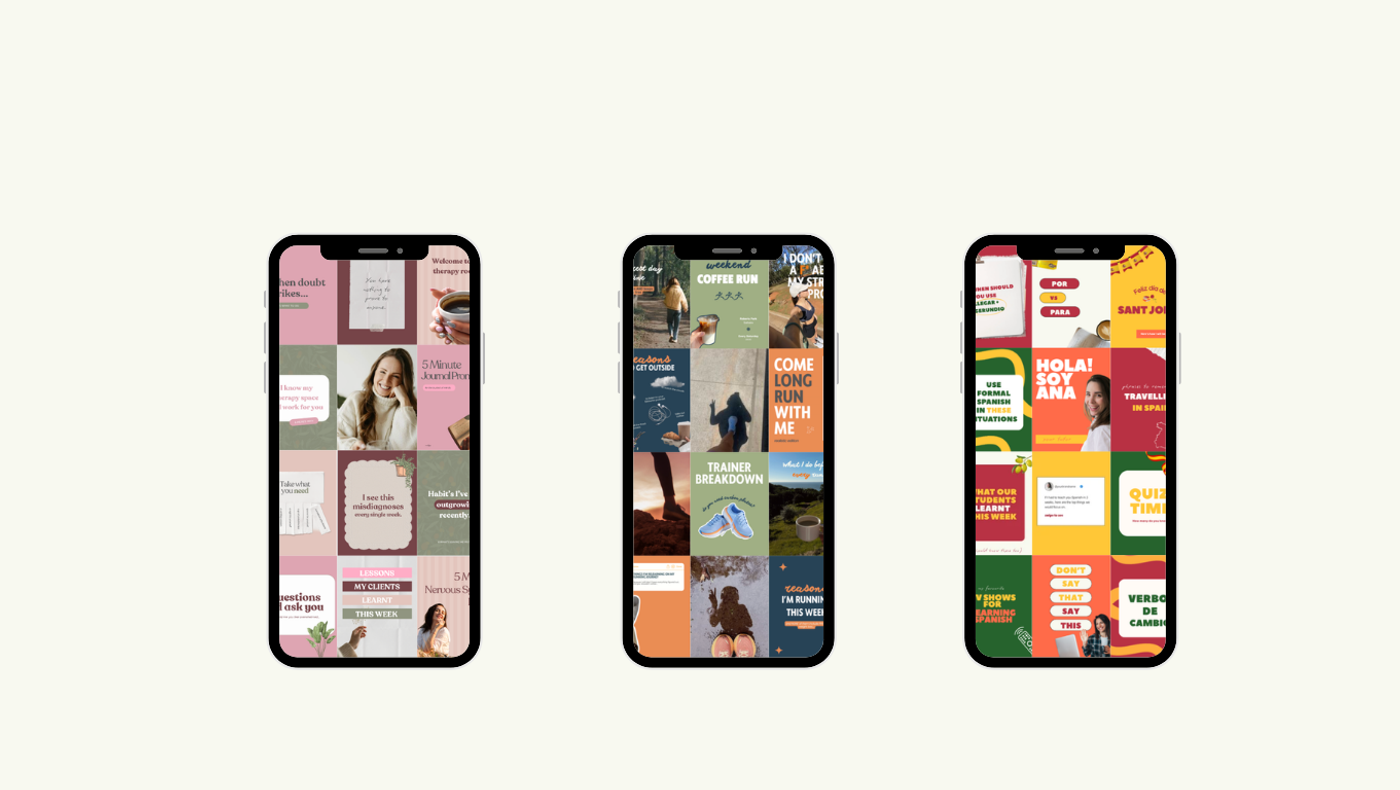 Example Instagram grid design