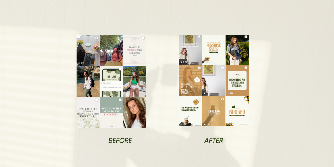 Example Instagram grid design